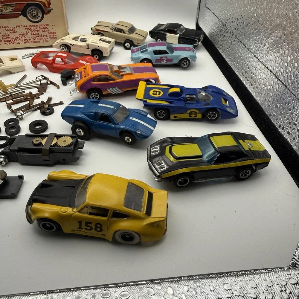 10pc+  Lot Vintage Aurora Slot Cars T-Jet Thunderjet 500 Corvette Porsche Bronco
